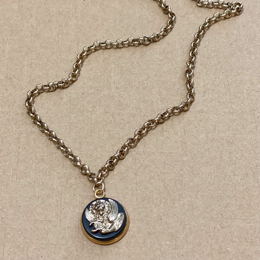 Handmade Repurposed Chanel Button Necklace